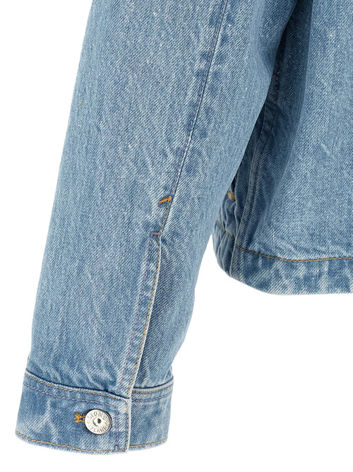 Stone Island Blue Cotton Denim Jacket