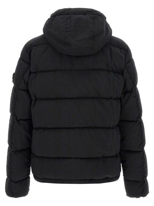 Stone Island Black Virgin Wool Full-Length Jacket