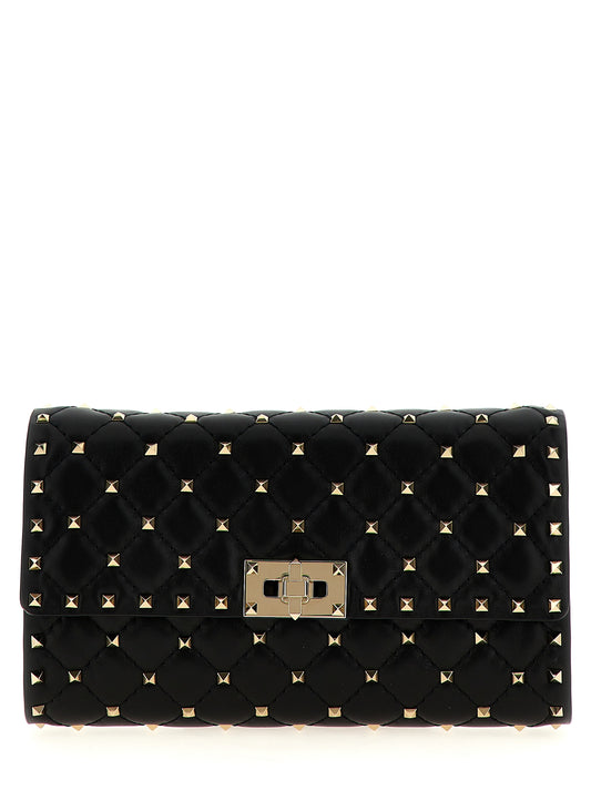 Valentino Garavani Black Lamb Leather Shoulder Bag