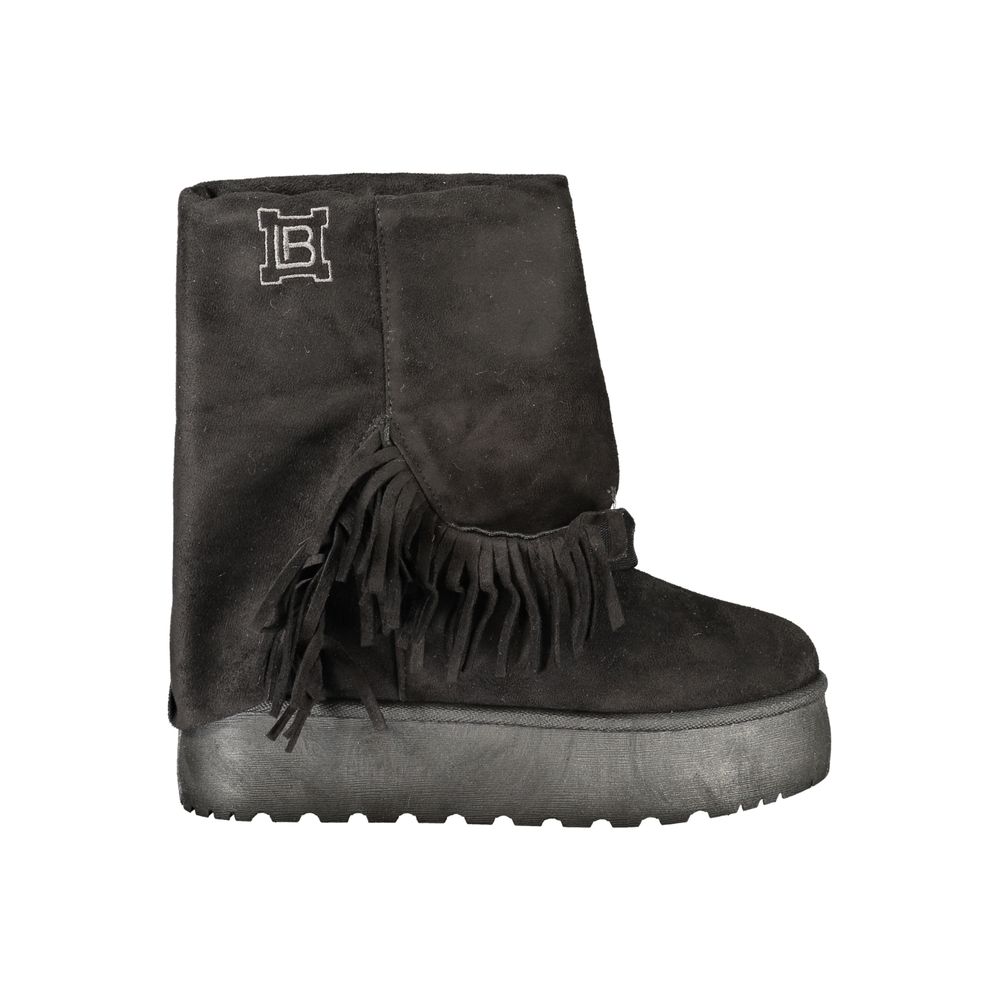 Laura Biagiotti Black Polyurethane Womens Boot