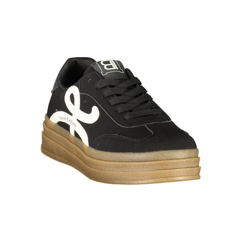 Laura Biagiotti Black Polyurethane Women's Sneaker