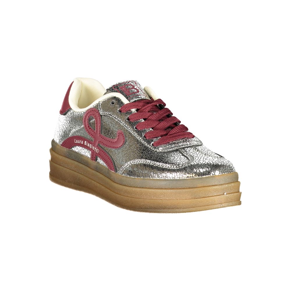 Laura Biagiotti Silver Polyurethane Women's Sneaker