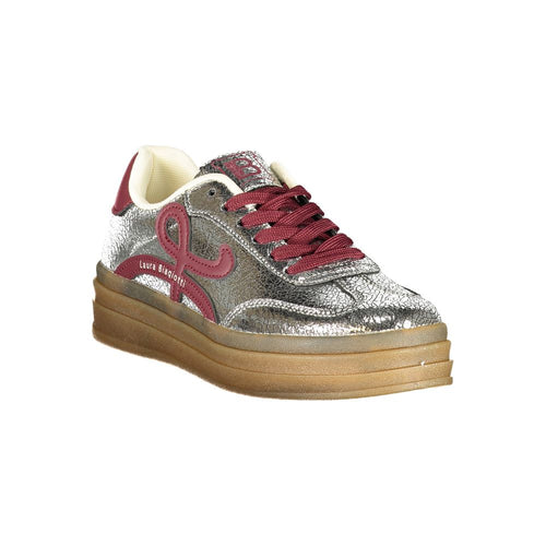 Laura Biagiotti Silver Polyurethane Women's Sneaker