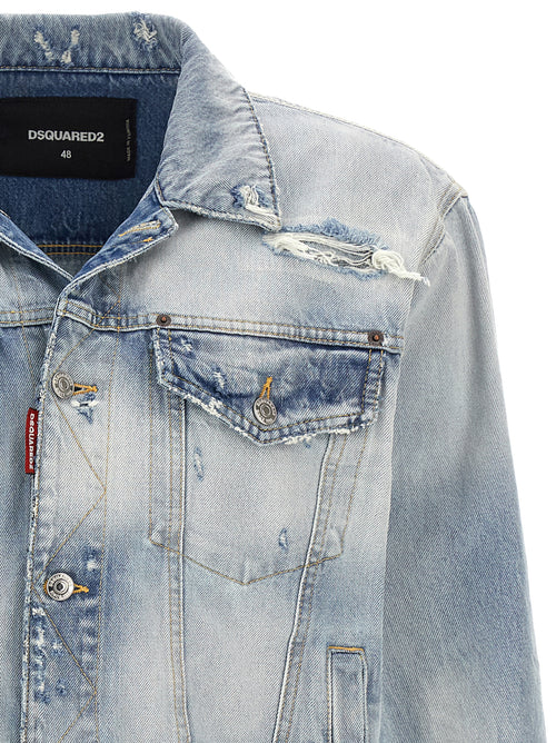 Dsquared² Blue Cotton Denim Jacket