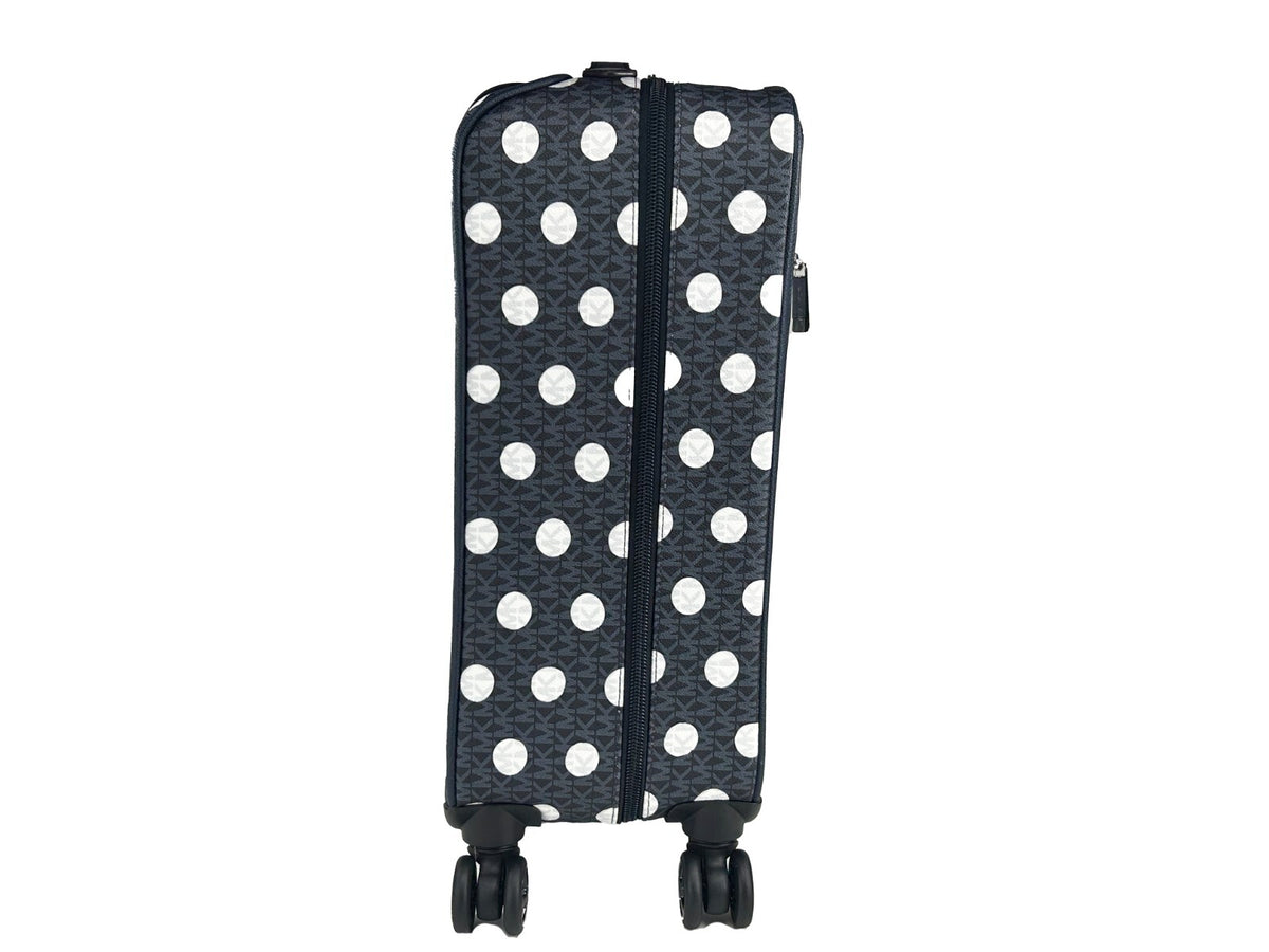 Michael Kors Small Navy Signature Rolling Cabin Suitcase
