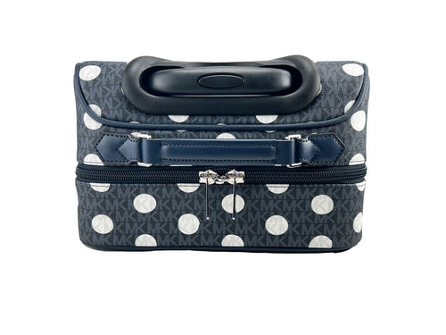 Michael Kors Small Navy Signature Rolling Cabin Suitcase