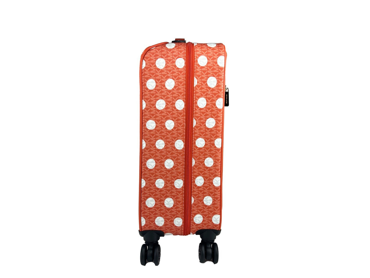 Michael Kors Small Red Clay Signature Rolling Cabin Suitcase