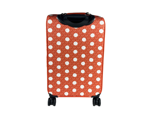 Michael Kors Small Red Clay Signature Rolling Cabin Suitcase