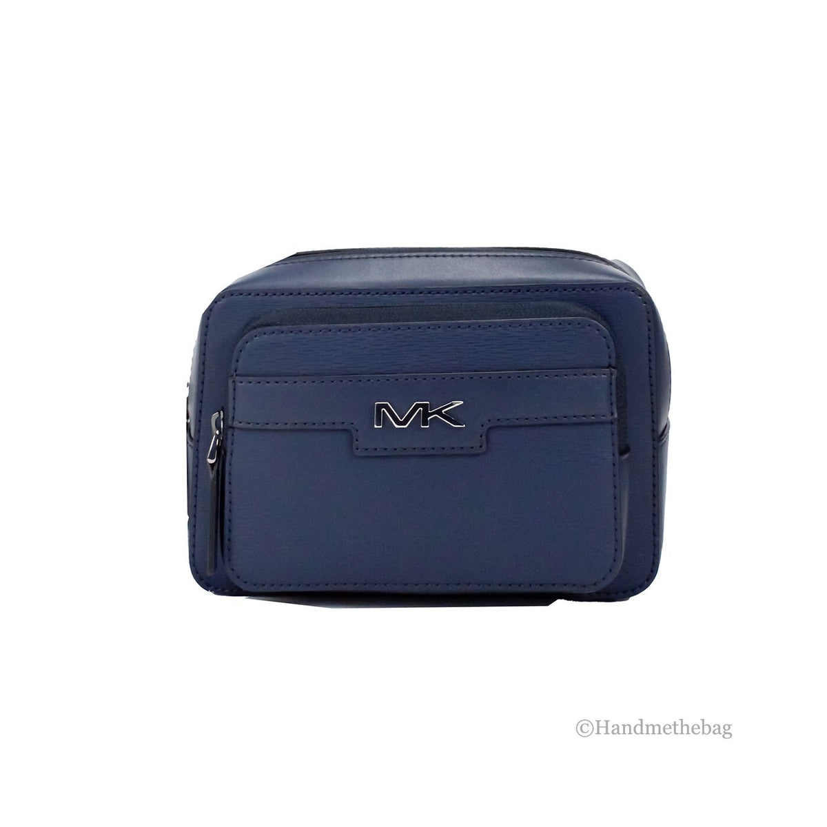 Michael Kors Cooper Small Navy Leather Double-Zip Belt Bag