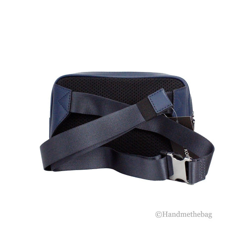 Michael Kors Cooper Small Navy Leather Double-Zip Belt Bag