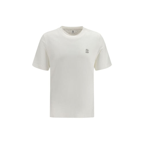 Brunello Cucinelli White Cotton T-Shirt