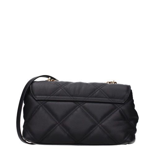 Versace Black Leather Shoulder Bag