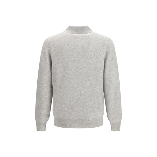 Brunello Cucinelli Gray Cashmere Polo Shirt