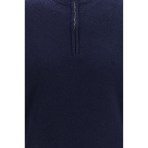 Brunello Cucinelli Blue Cashmere Sweater