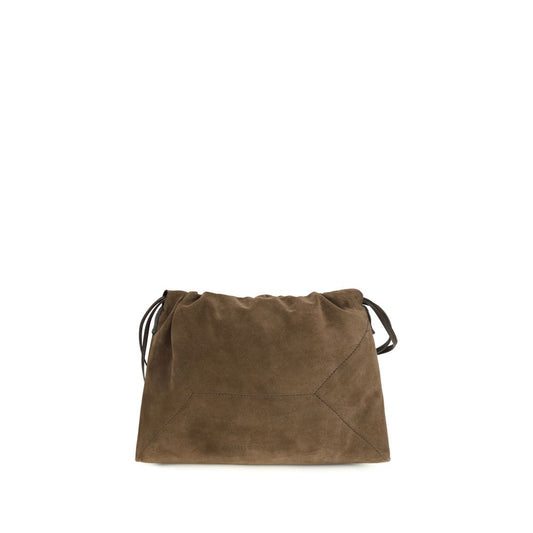 Brunello Cucinelli Brown Calf Leather Shoulder Bag