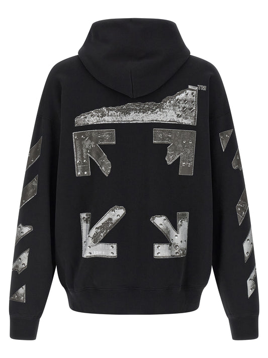 Off-White Black Cotton Sweatshirt