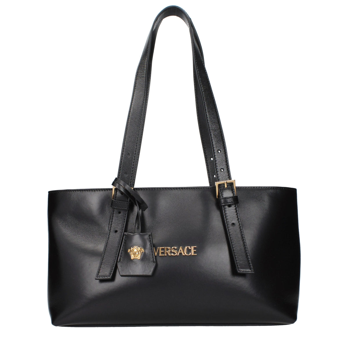 Versace Black Leather Shoulder Bag