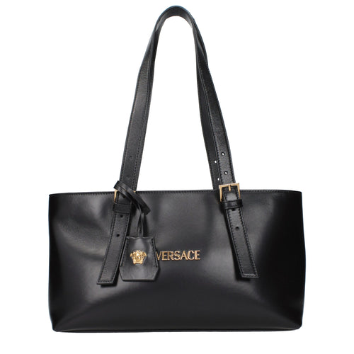 Versace Black Leather Shoulder Bag