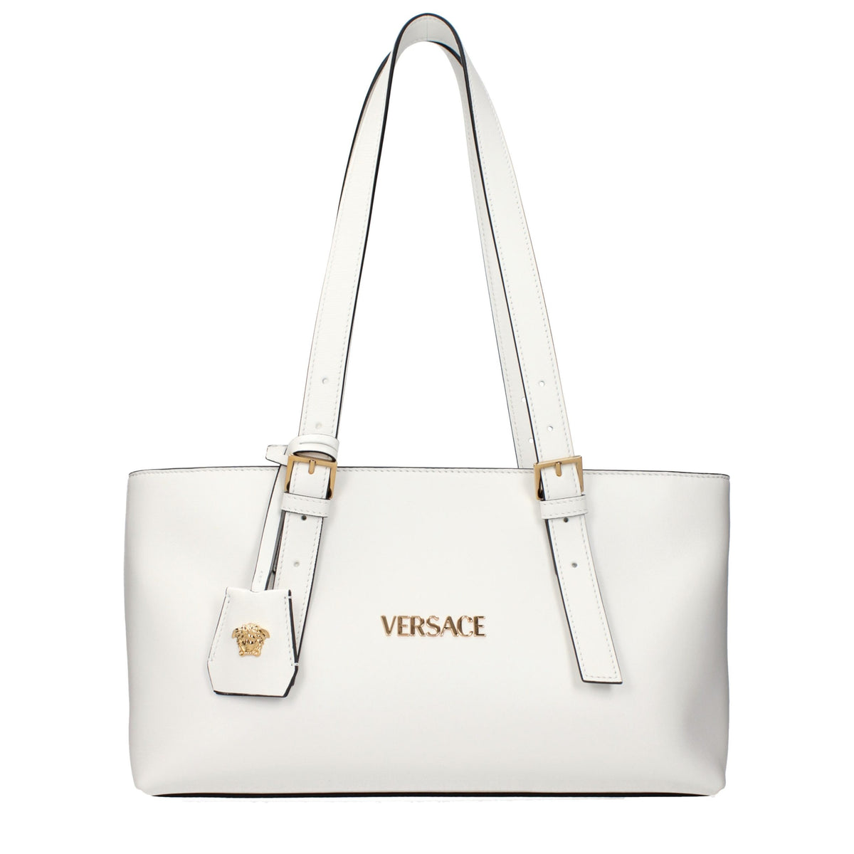 Versace White Leather Shoulder Bag