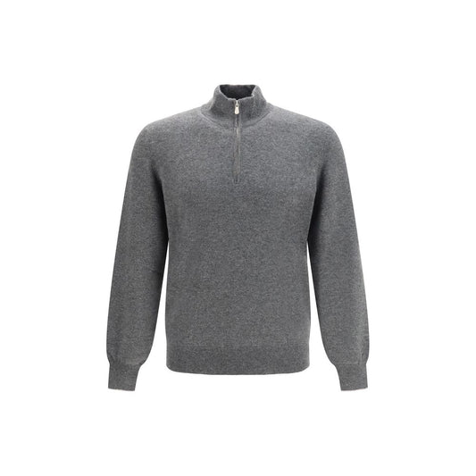 Brunello Cucinelli Gray Cashmere Sweatshirt
