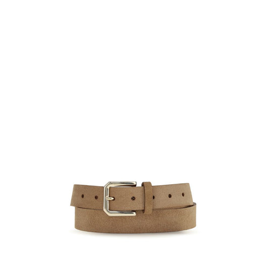 Brunello Cucinelli Beige Calf Leather Bos Taurus Regular Belt