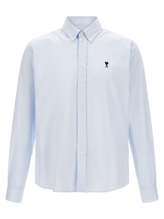 Ami Paris Blue Cotton Blouse