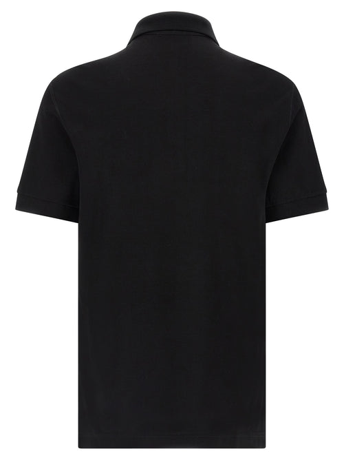 Dolce & Gabbana Black Cotton Polo Shirt