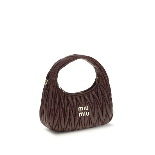 Miu Miu Bordeaux Calf Leather Bos Taurus Shoulder Bag
