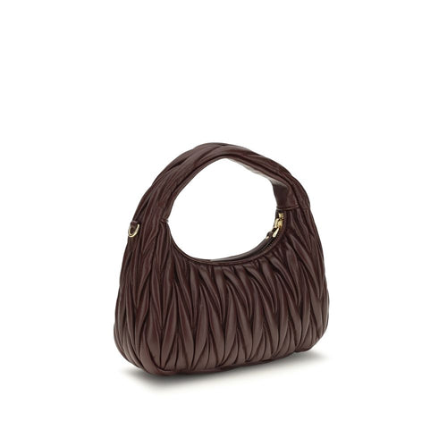 Miu Miu Bordeaux Calf Leather Bos Taurus Shoulder Bag
