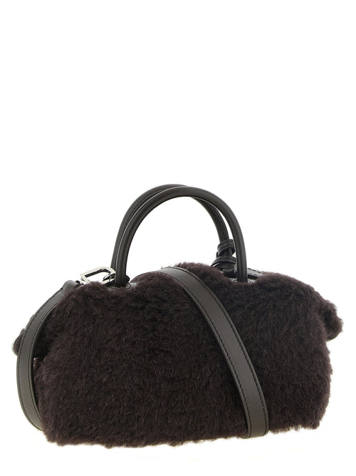 Max Mara Brown Alpaca Leather Handbag