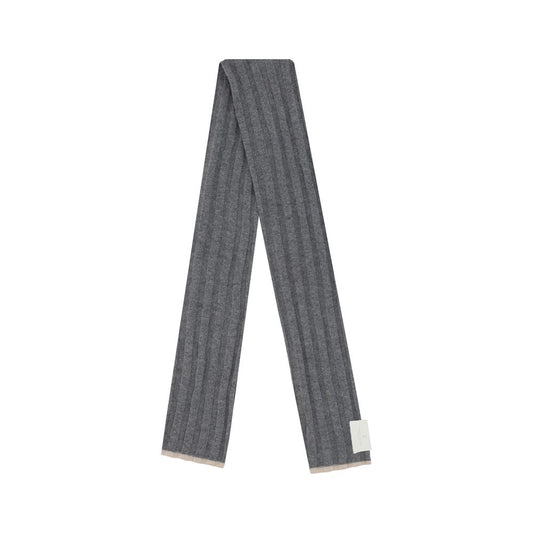 Brunello Cucinelli Gray Cashmere Scarf