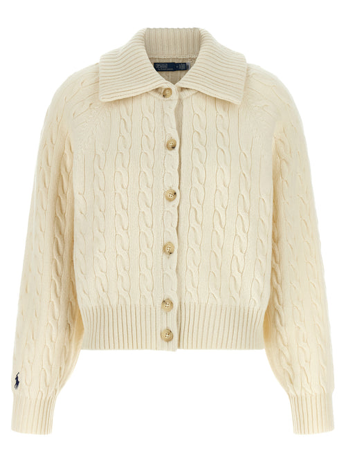 Polo Ralph Lauren White Wool Cardigan