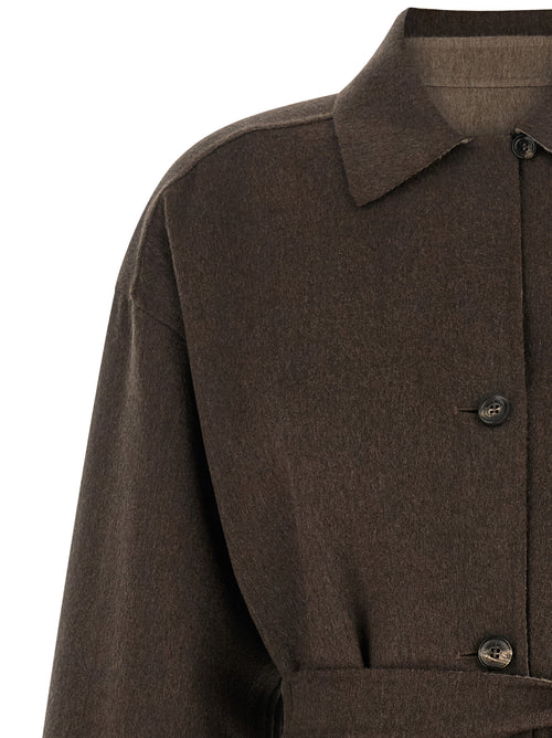 Max Mara Multicolor Cashmere Full-Length Jacket