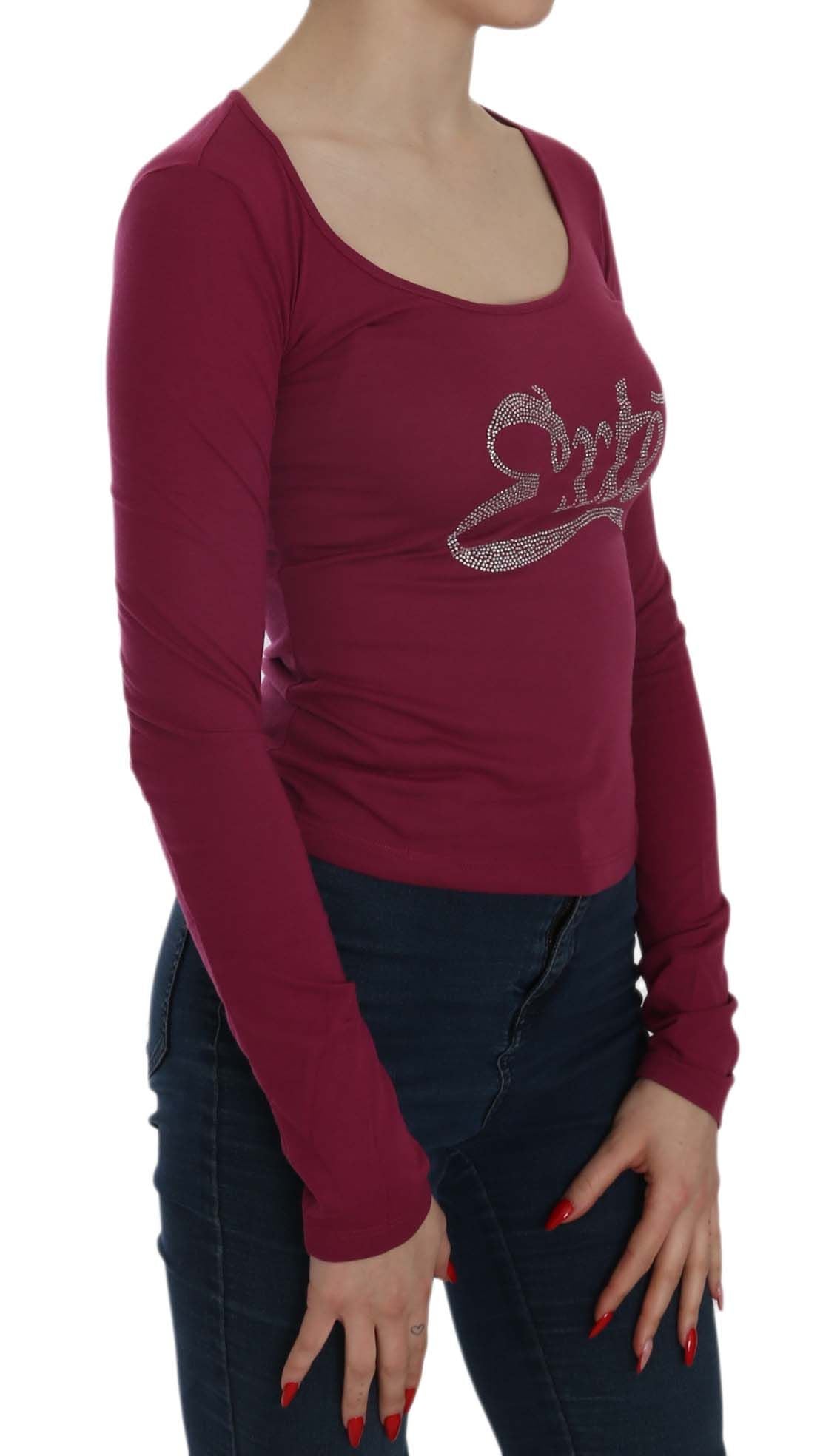 Exte Crystal Embellished Long Sleeve Casual Top - ClickThatClicks 