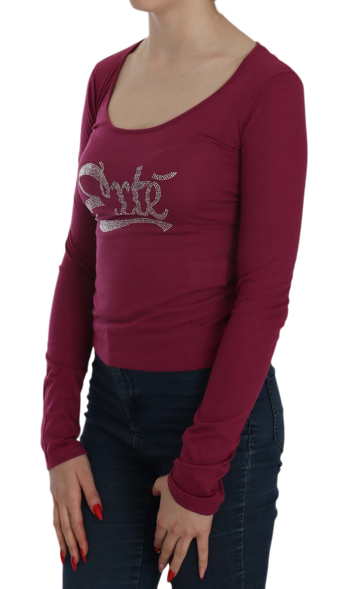 Exte Crystal Embellished Long Sleeve Casual Top - ClickThatClicks 