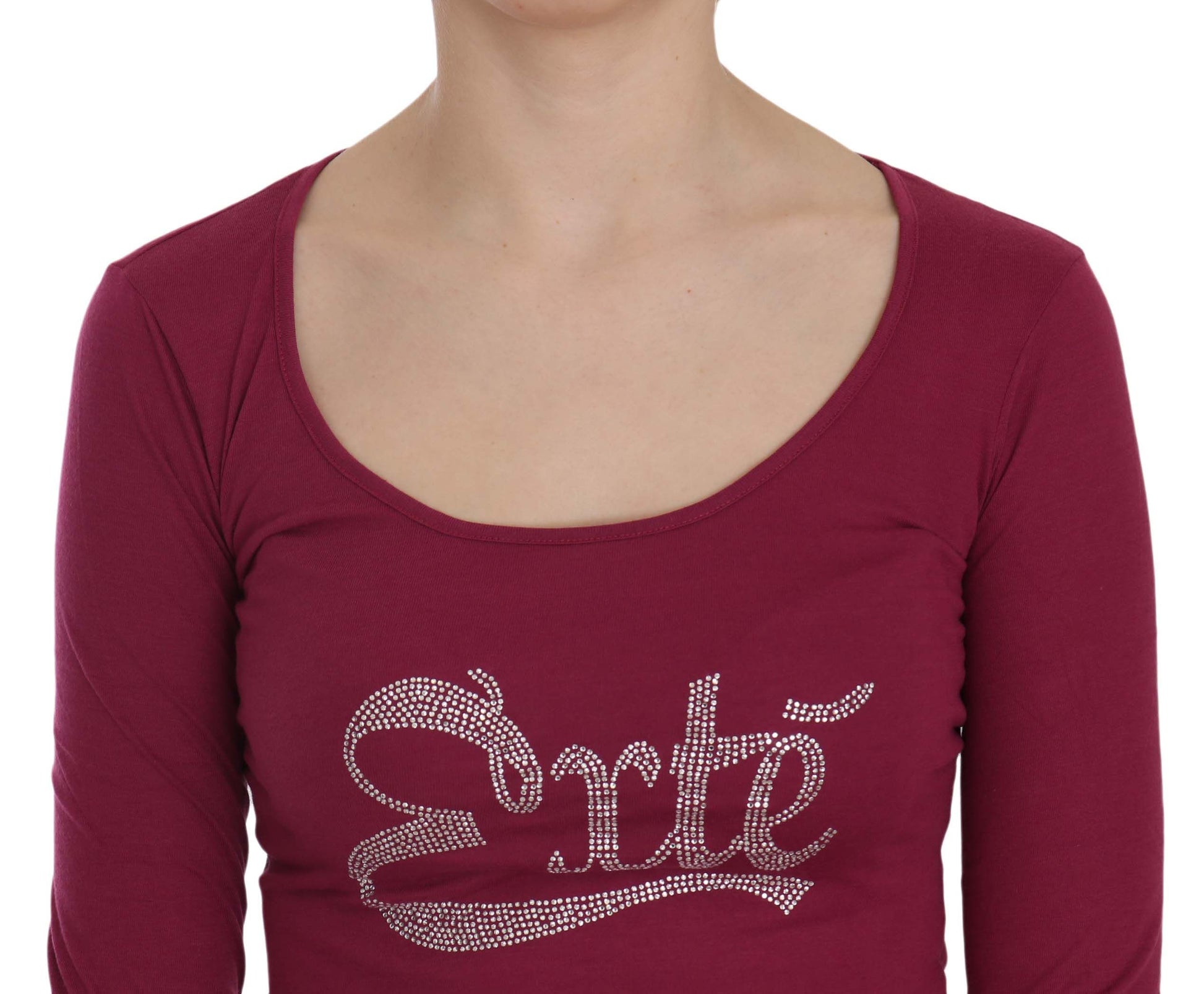 Exte Crystal Embellished Long Sleeve Casual Top - ClickThatClicks 
