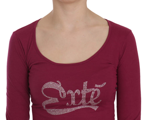 Exte Crystal Embellished Long Sleeve Casual Top - ClickThatClicks 