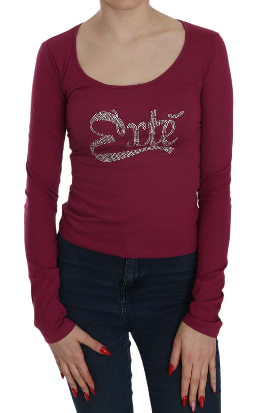 Exte Crystal Embellished Long Sleeve Casual Top - ClickThatClicks 