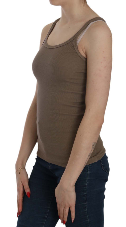 PINK MEMORIES Brown Sleeveless Spaghetti Strap Top - ClickThatClicks 