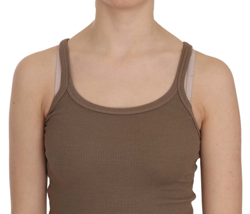 PINK MEMORIES Brown Sleeveless Spaghetti Strap Top - ClickThatClicks 
