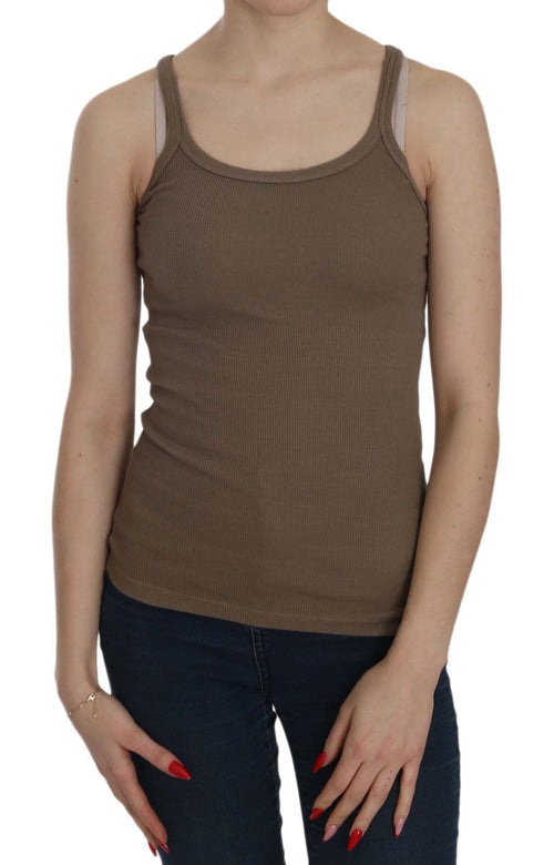 PINK MEMORIES Brown Sleeveless Spaghetti Strap Top - ClickThatClicks 