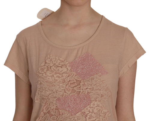 PINK MEMORIES Pink Lace Short Sleeve Shift Mini Dress - ClickThatClicks 