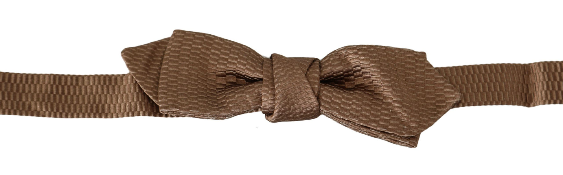 Dolce & Gabbana Men Brown Gold Adjustable Neck Papillon Bow Tie - ClickThatClicks 