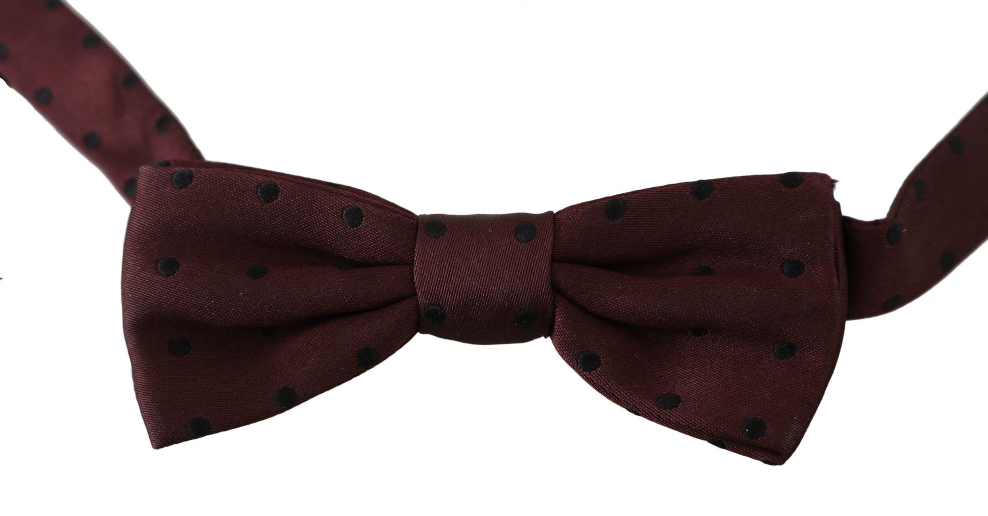 Dolce & Gabbana Purple Dotted Silk Adjustable Neck Papillon Bow Tie - ClickThatClicks 