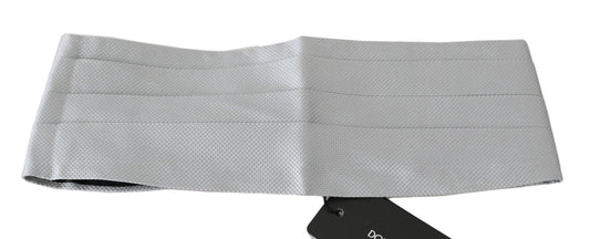 Dolce & Gabbana Gray Men Waist Belt 100% Silk Cummerbund - ClickThatClicks 