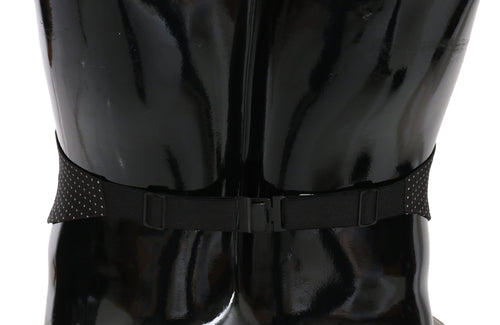 Dolce & Gabbana Black Dotted Waist Belt Silk Cummerbund - ClickThatClicks 