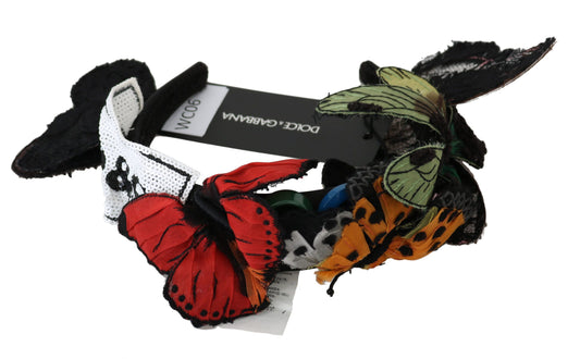 Dolce & Gabbana Tiara Floral Butterfly Sequin Diadem Headband - ClickThatClicks 