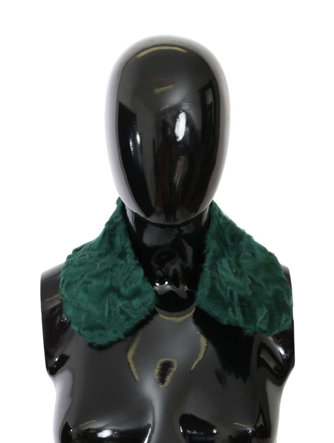 Dolce & Gabbana Green Fur Shoulder Collar Wrap Lambskin Scarf - ClickThatClicks 