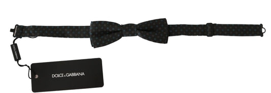 Dolce & Gabbana Gray Patterned Mens Necktie Papillon 100% Silk Bow Tie - ClickThatClicks 