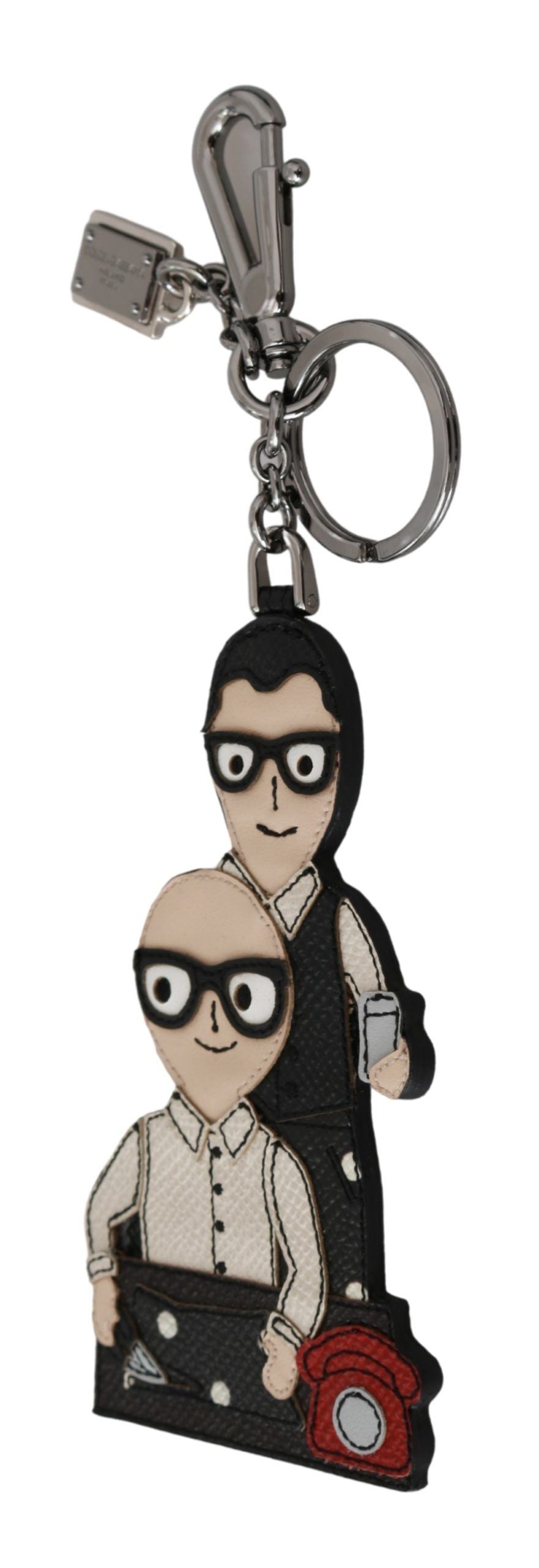Dolce & Gabbana Leather Dominico Stefano #DGFAMILY Logo Badge Keychain - ClickThatClicks